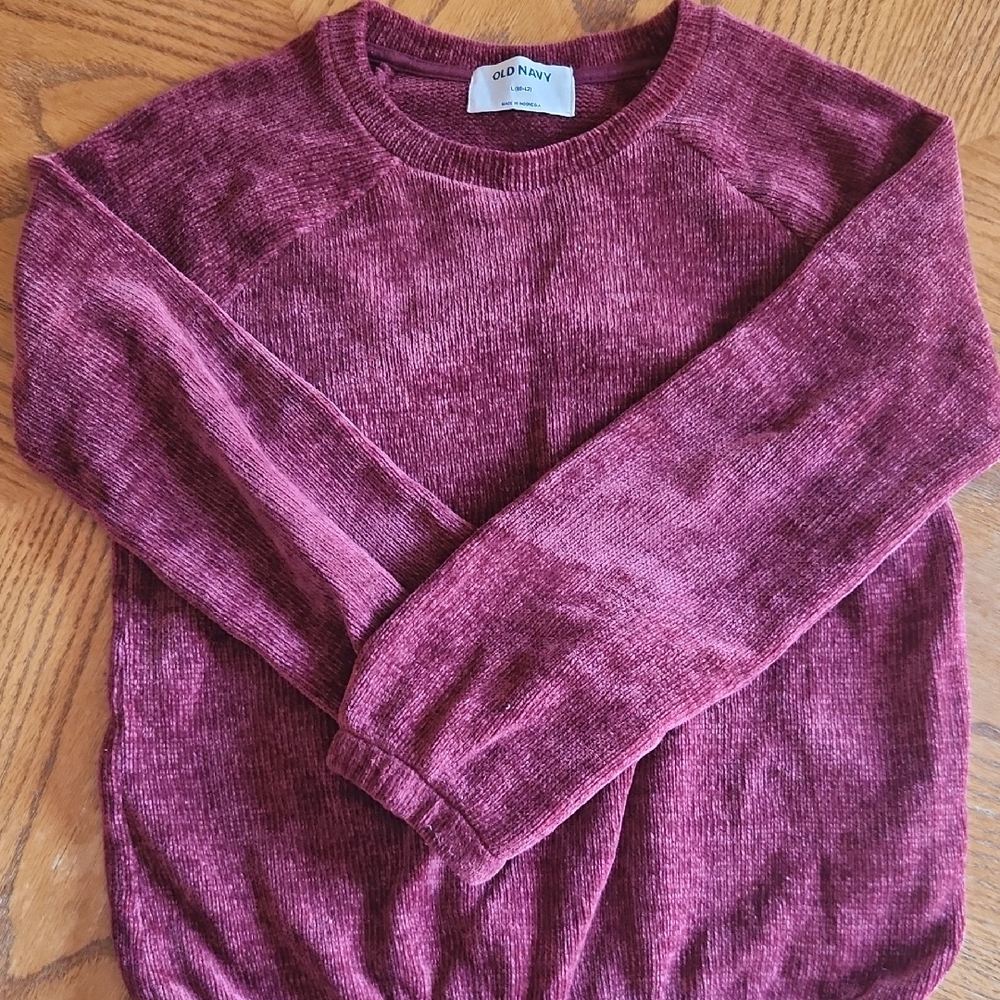 Old Navy Red Crew Neck Sweater Soft Pullover